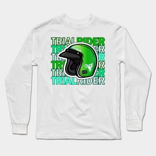 TRIAL RIDER racing motor cycling sport trials bike Long Sleeve T-Shirt